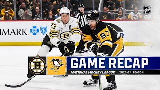 Bruins @ Penguins 4/13 | NHL Highlights 2024
