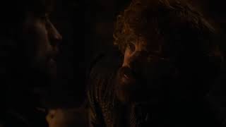 Ultima charla de los hermanos Lannister ,  Tyrion y Jaime Lannister se despiden. got audio latino