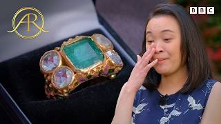 Emotional Reaction To Value Of 1940s Emerald And Diamond Ring | BBC Antiques Roadshow UK