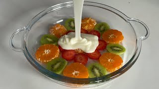 THIS DESSERT IS ADDICTIVE 😋 MILK SWEET RECIPE WITH LOTS OF FRUIT CLOUD ✅