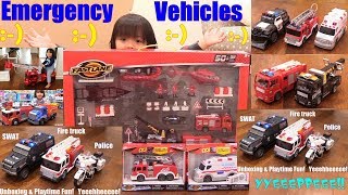 Police Car Toys, Fire Truck Toy, Ambulance Toy, Police Motorcycle and More! Toys!