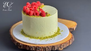 Luxury Pistachio Cake, Raspberry Confit \u0026 Pistachio Ganache