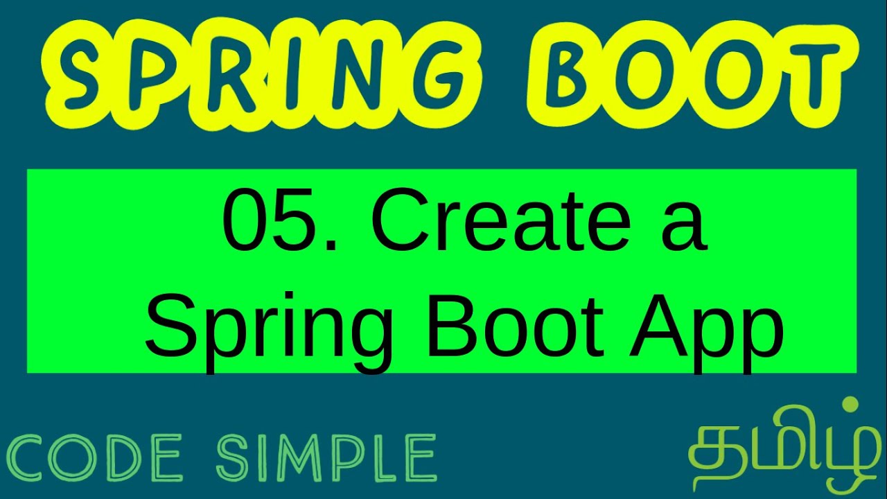 05. Creating Spring Boot App | Spring Boot Beginners Tutorial | Code ...