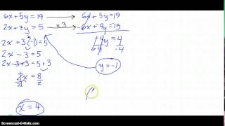 Solving Linear Systems by Elimination - Multiplying First