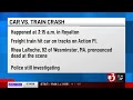 Mass. driver dies in crash with train in Royalton