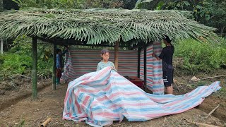 The kind grandmother and granddaughter completed the new house and made a bed for the orphan girl.