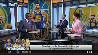 First Things First | [ SHOCKED ] Curry on Warriors 2020 title hopes: "We've got championship DNA"