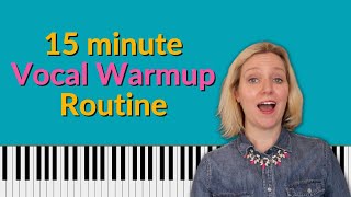 15 minute vocal warmup - complete warmup sung by a female singer