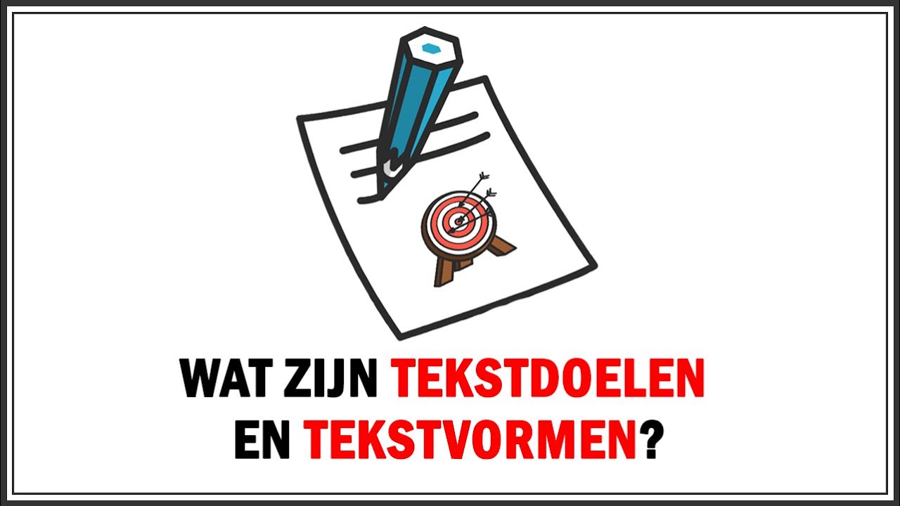 Tekstdoelen En Tekstvormen, Examenvoorbereiding Nederlands - YouTube