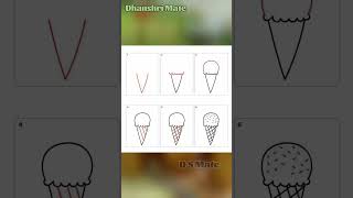 how to draw an icecream cone step by step image 😋😋 #shorts #shortsfeed