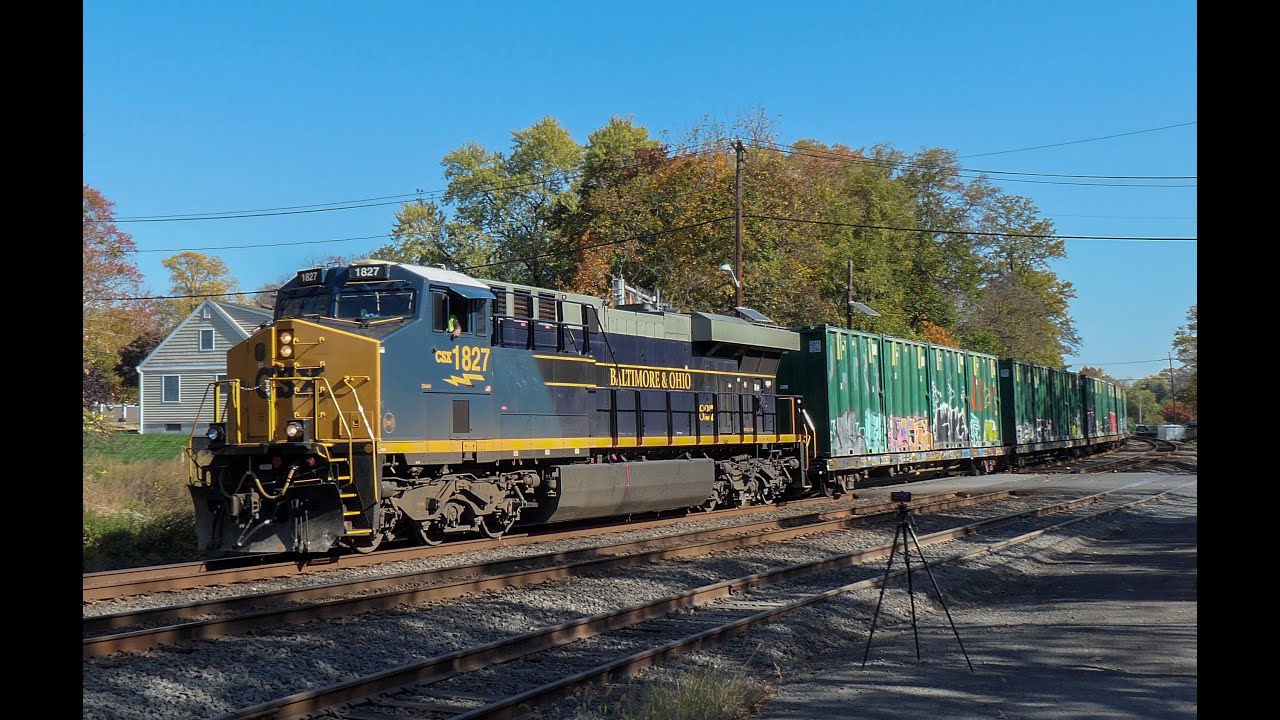 CSX And NS Trains On CSAO Lehigh Line, Ft. CSXT 1827 B&O Heritage Unit ...