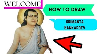 How to draw Srimanta Sankardeva | New 2021 easiest trick to draw | ISHAN ART STUDIO.