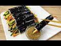 Mini kimbap and dipping sauce recipe