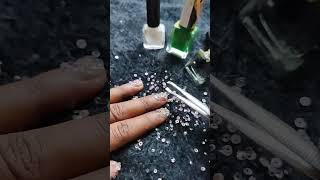 Nails Arts With Sequins Sitara #diy