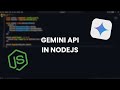 How to Use Gemini 2.5 API with Node.js | Google AI JavaScript Tutorial