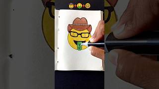 🤓+🤑+🤠 emojis sketch!#emojichallenge #art #satisfying #easy #drawing #funnyart #ytshorts #@sa.01