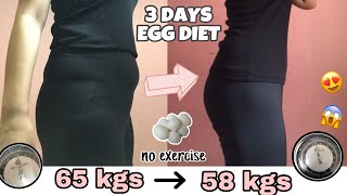 I tried the EGG DIET for 3 days | How to LOSE BELLY FAT (i lost 7 kgs in 3 days!)