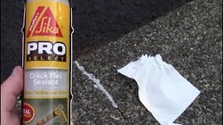 Driveway Small Crack Repair with Sika Caulk Fix - 2 Hours