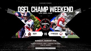 OSFL Champ Weekend - U14 - Myers Riders @ Burlington Stampeders [2:00pm]