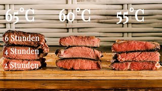 Beste Sous Vide Garzeit und Temperatur für Steaks - Das Experiment
