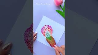 Easy Colorful leaf Painting #satisfyingart  #creativeart  #painting