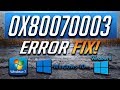 Fix Windows Update Error 0x80070003 in Windows 10/8/7 [2024 Tutorial]