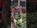 Amazing Price! Only $1 Watermelon - Fruit Cutting Skills