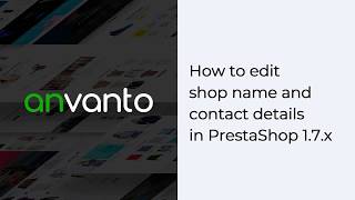 How to edit shop name and contact details for PrestaShop 1.7.x