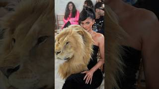 Kylie Jenner Wears Huge Lion Head Gown To Paris Fashion Week #shorts #kyliejenner   #parisfashion