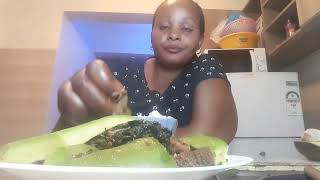 AFRICAN FOOD MUKBANG EATING UGALI AND MATUMBO(TRIPE) WITH MANAGU (MNAFU)#AVOCADO #KENYAN MUKBANG