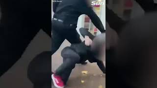Teenager floored by angry security guard #Shorts