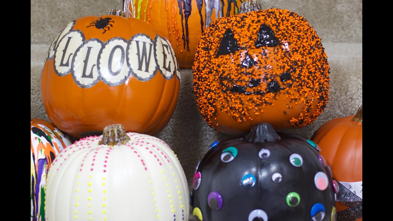 Diy Pumpkin Decorating Ideas Part 1 Youtube