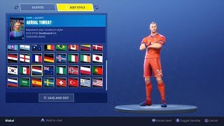 fortnite football skins soccer skins every country - fortnite all football