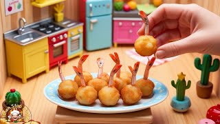 Crispy Fried Shrimp Balls | Stop Motion Cooking ＆ Miniature | Best 9 Videos