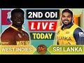 🔴 LIVE : Sri Lanka vs West Indies Live 2nd ODI match Commentary & Scorecard | SRI vs WI live 2nd OD