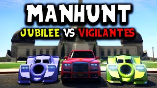 GTA 5 Manhunt! | Enus Jubilee VS TWO Vigilantes! (with @HarmNone and @NoProblemCheating)