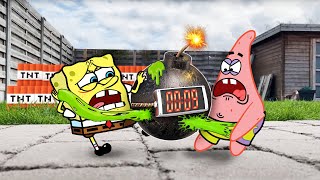 Spongebob vs Patrick  Super Glue 💣 Spongebob and Patrick in Real life   Animated Short Films