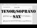 Piano Man Tenor/Soprano Sax Sheet Music