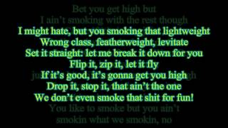 Smokin On - Snoop Dogg \u0026 Wiz Khalifa Feat. Jucy-J (Lyrics on Screen) (FULL 1080p HD)