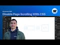 Disable Page Scrolling in Webflow Without JavaScript – Just One CSS Rule  (Tutorial)