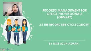 2 5 Records Life Cycle Concept