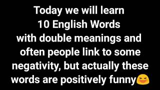 Double Meaning Words | 10 Double Meaning English Words | Funny English Words | English Dictionary