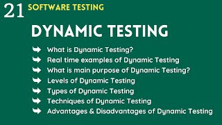 QA manual testing tutorial for beginners | what is dynamic testing in software testing