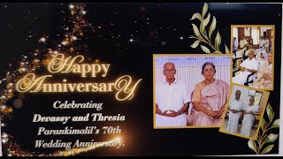 Celebrating Devassy and Thresia Parankimalil’s 70th Wedding Anniversary