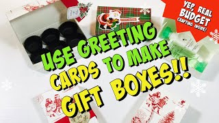 TURN 5x7 GREETING CARDS into BOXES! easy-inexpensive-boxes! REVISITED😀