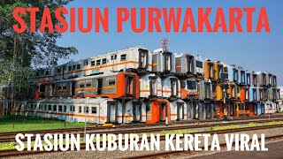 Jalan-jalan di atas Stasiun Kuburan Kereta Viral !! Stasiun Purwakarta/ Aerial view of Purwakarta