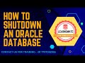 How to shutdown an Oracle Database. #shorts