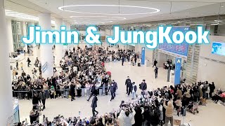 BTS Jimin & JungKook Arrival from Japan | Wide and Zoom