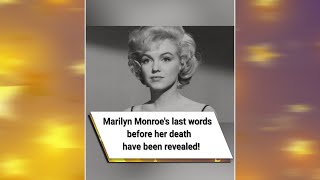 Marilyn Monroe's last words before her death have been revealed! 😱 #shorts