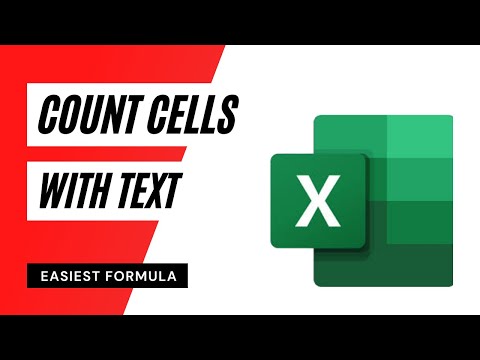 How to Count Cells With Text In Excel Using Formula